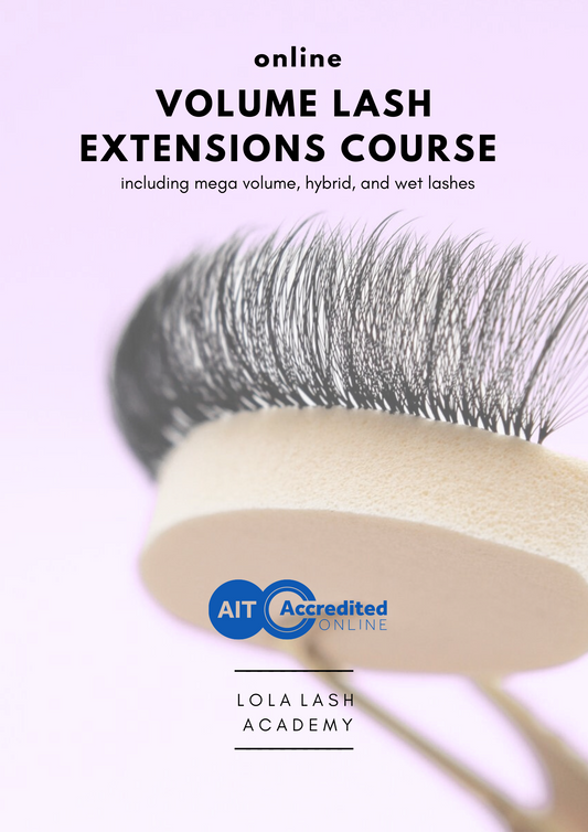 Online Volume, Hybrid & Mega Volume Lash Extensions Course (Accredited)